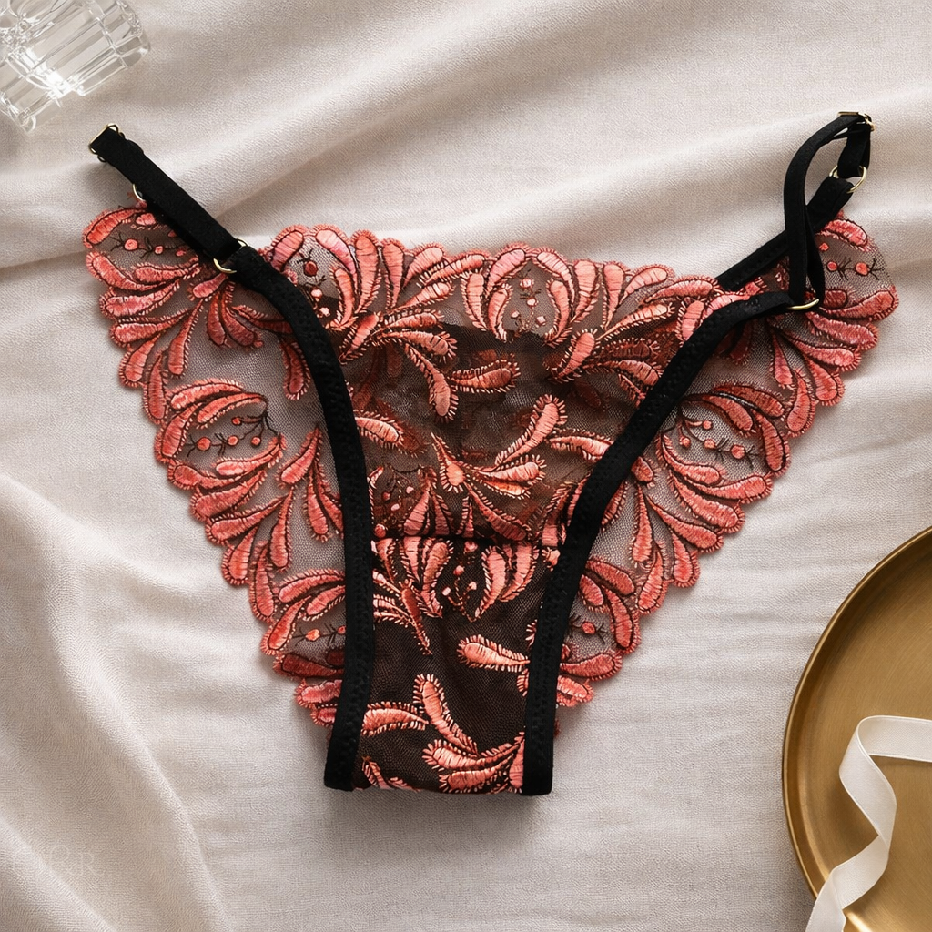 Tanga de Encaje Bronce Brasileño