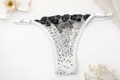 Tanga de Encaje blanco floral